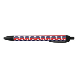 Flag republicans USA President elections red blue Black Ink Pen