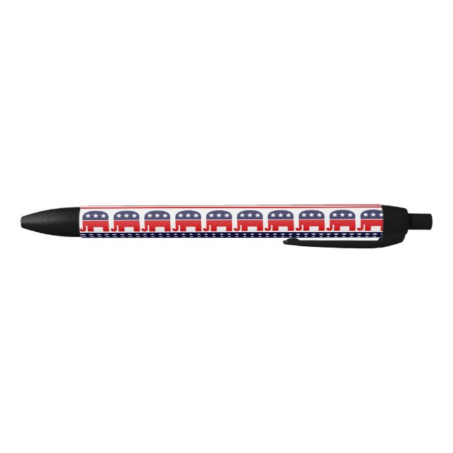 Flag republicans USA President elections red blue Black Ink Pen (Bottom)
