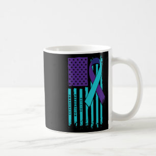 Flag Ribbon Suicide Awareness Mental Health Coffee Mug