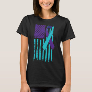 Flag Ribbon Suicide Awareness Mental Health T-Shirt