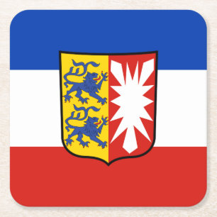 Flag Schleswig-Holstein Square Paper Coaster