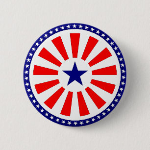 Flag sticker 6 cm round badge