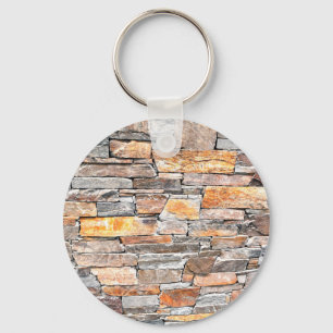 Flag stone key ring
