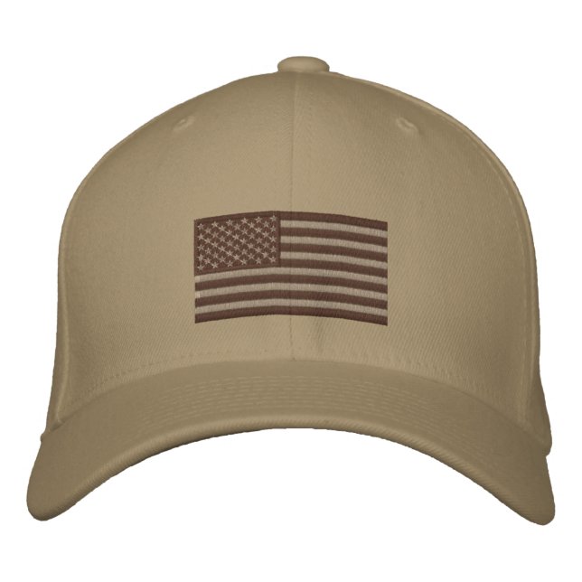 Flag - Subdued Desert Embroidered Hat (Front)