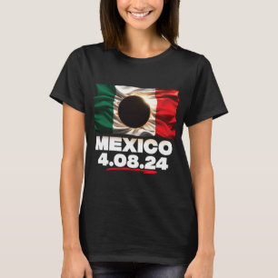 Flag Totality 4.08.24 Total Solar Eclipse Mexico 2 T-Shirt