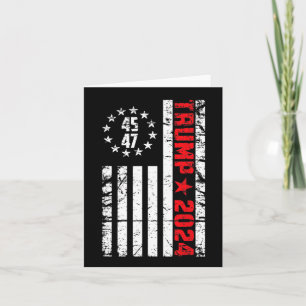 Flag Trump 2024 - 45 47 Trump Betsy Ross Flag Card
