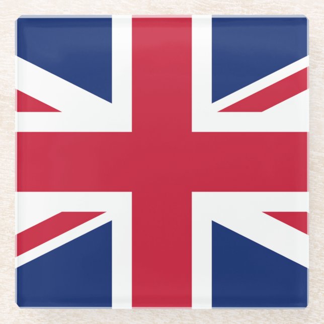 Flag United Kingdom Glass Coaster (Front)