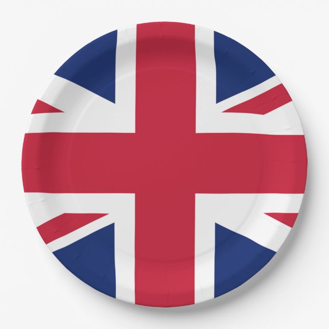 Flag United Kingdom Paper Plate (Front)