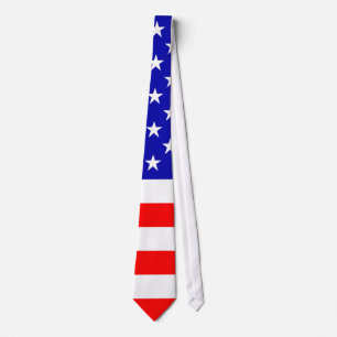 Flag United States Art Deco #2 Tie