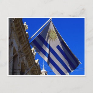 flag uruguay postcard