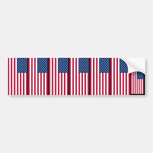 FLAG_USA, 4 July Independence Day Bumper Sticker