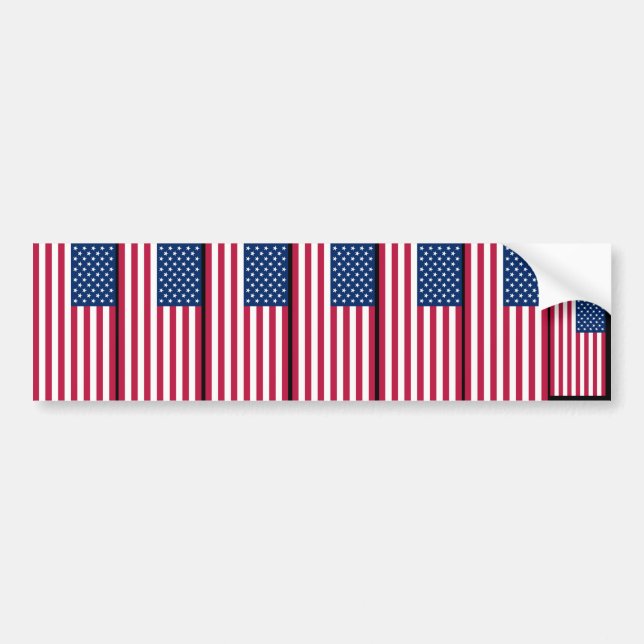 FLAG_USA, 4 July Independence Day Bumper Sticker (Front)