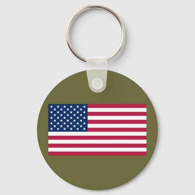 FLAG_USA, 4 July Independence Day Key Ring (Front)