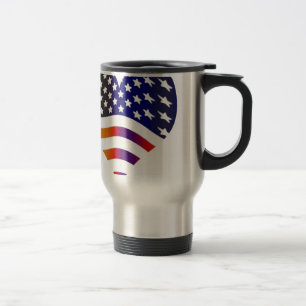 flag usa heart love american honour troops stripes travel mug