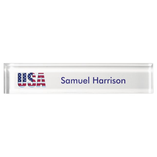 Flag USA Nameplate (Front)