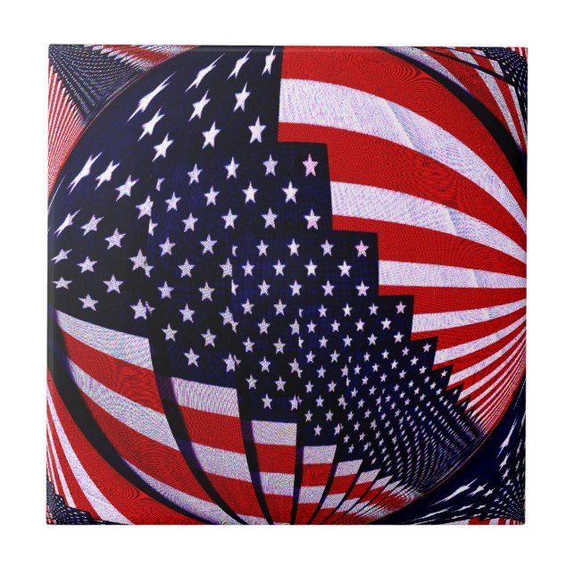 Flag-USA -Spread the Love_ Tile (Front)