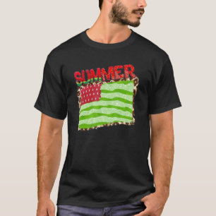 Flag Usa Watermelon Merica 4th Of July Summer T-Shirt