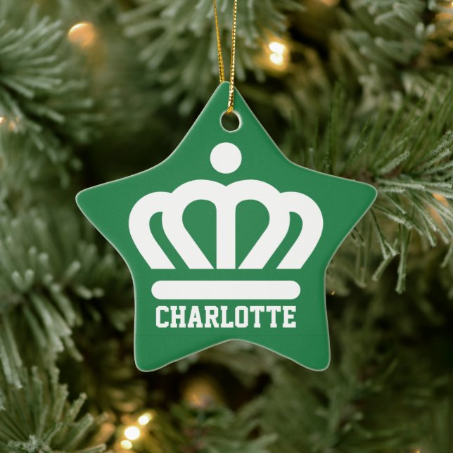 Flag (variant) of Charlotte, NC Ceramic Tree Decoration (Tree)