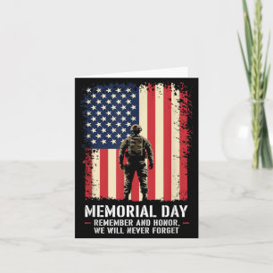 Flag Veterans Memorial Day Gave Some Gave Card