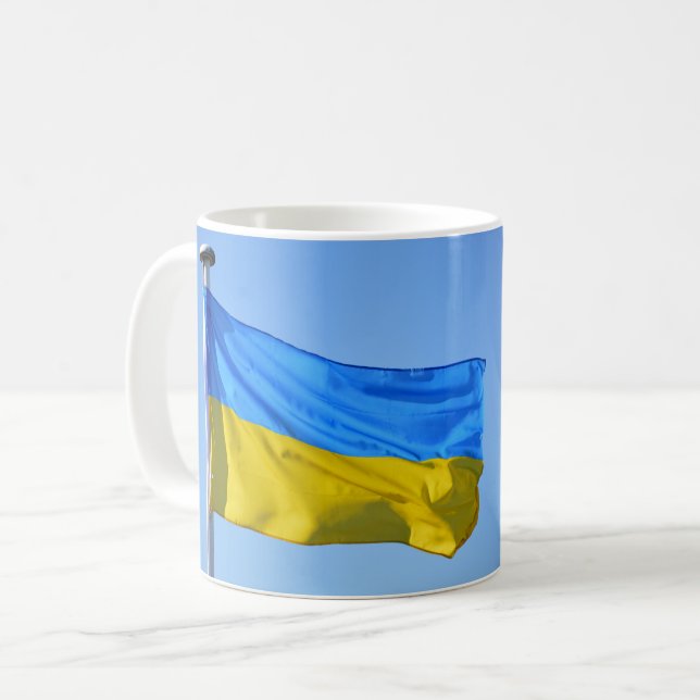 Flag Victory for Ukraine Stay Strong Coffee Mug (Front Left)