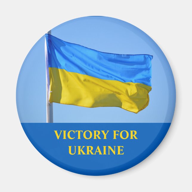 Flag Victory for Ukraine Stay Strong Magnet (Front)
