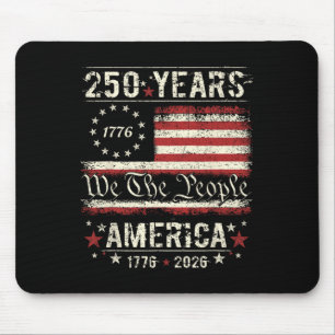 Flag Vintage 250 Years American 1776 2026 250th Us Mouse Mat