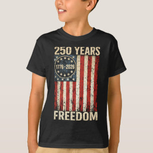 Flag Vintage 250 Years American 1776 2026 250th Us T-Shirt