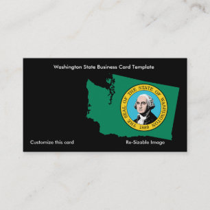 Flag Washington State Business Card