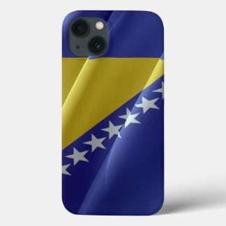 Flag waving of Bosnia and Herzegovina - iPhone 13 Case