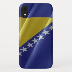Flag waving of Bosnia and Herzegovina - iPhone XR Case