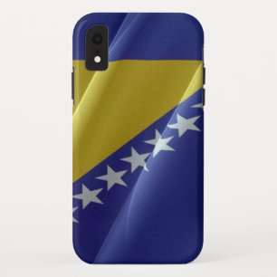Flag waving of Bosnia and Herzegovina - iPhone XR Case