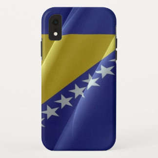 Flag waving of Bosnia and Herzegovina - iPhone XR Case