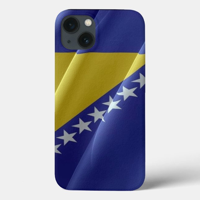 Flag waving of Bosnia and Herzegovina - Case-Mate iPhone Case (Back)