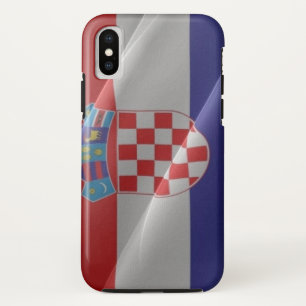 Flag waving of Croatia - iPhone X Case