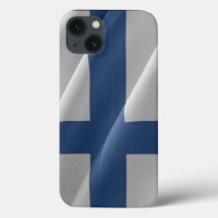 Flag waving of Finland -