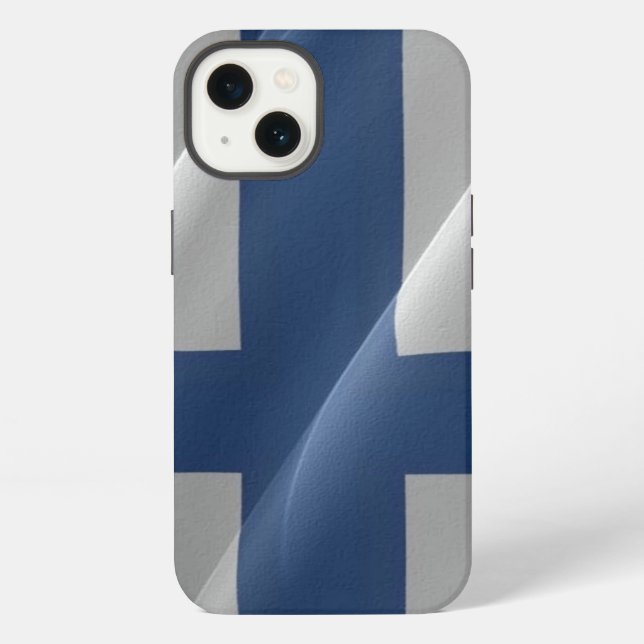 Flag waving of Finland - iPhone Case (Back)