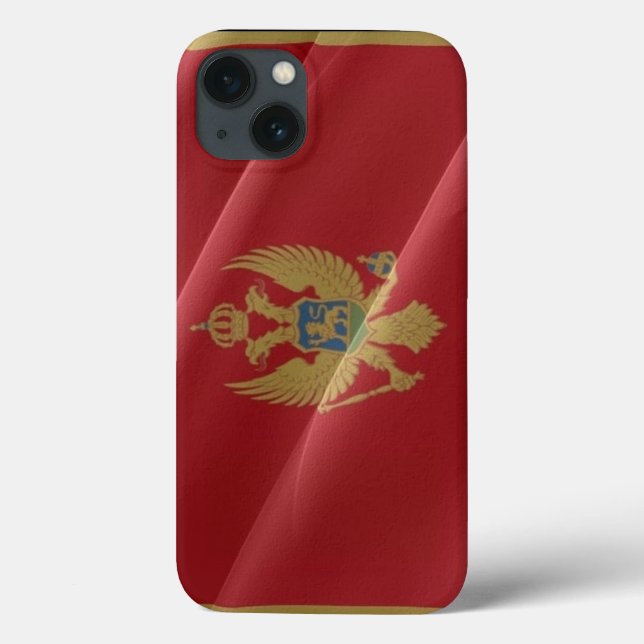 Flag waving of Montenegro - Case-Mate iPhone Case (Back)