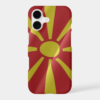 Flag waving of North Macedonia -
