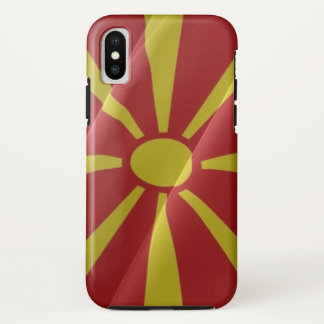 Flag waving of North Macedonia - iPhone X Case