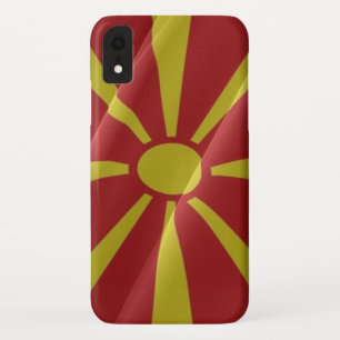 Flag waving of North Macedonia - iPhone XR Case