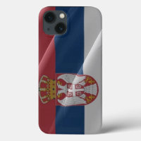 Flag waving of Serbia -