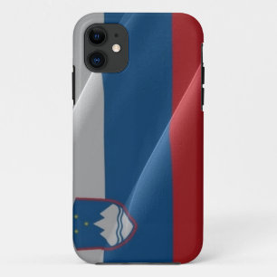 Flag waving of Slovenia - iPhone 11 Case