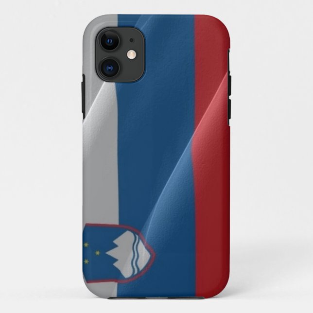 Flag waving of Slovenia - Case-Mate iPhone Case (Back)