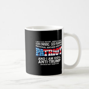 Flag Waving Red White And Blue Anti Trump Coffee Mug