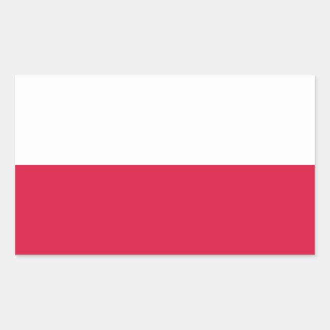 Flaga Polski - Polish Flag Rectangular Sticker (Front)