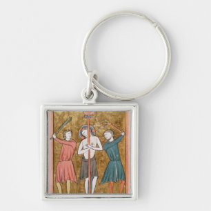 Flagellation, from 'Psautier a l'Usage de Paris' Key Ring