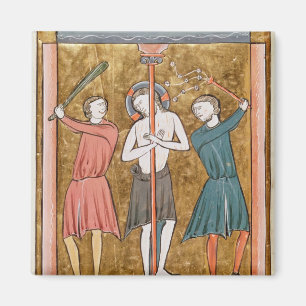 Flagellation, from 'Psautier a l'Usage de Paris' Magnet
