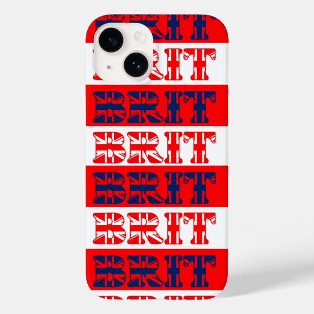 Flagged "Brit" Stripe Case-Mate iPhone Case (Back)