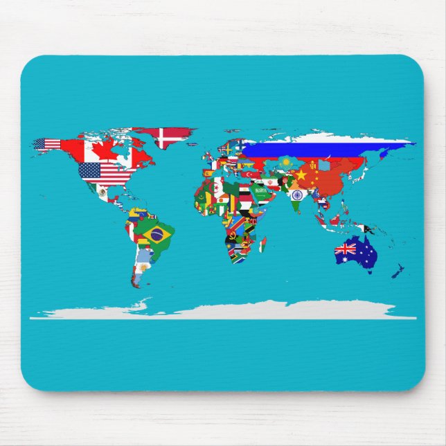flagged world mouse mat (Front)