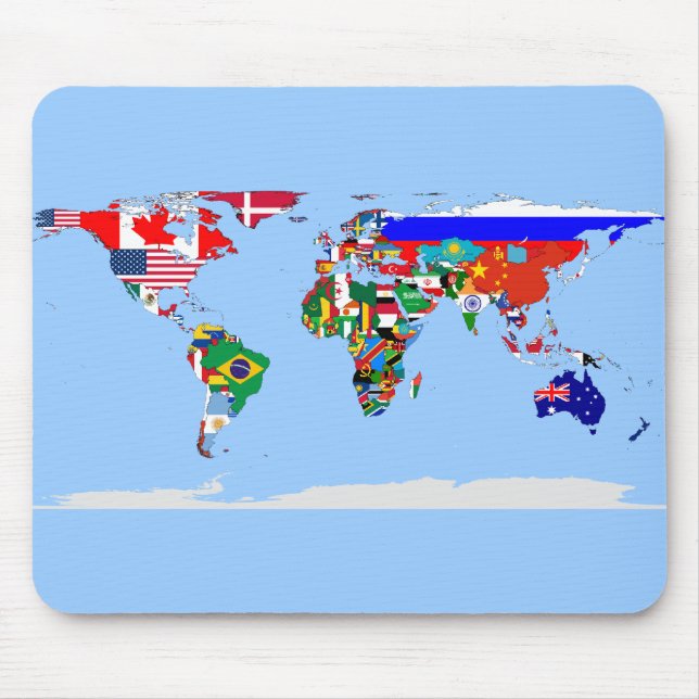 flagged world mouse mat (Front)